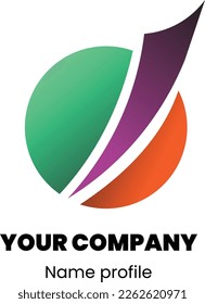 simple colored abstract amazing logo