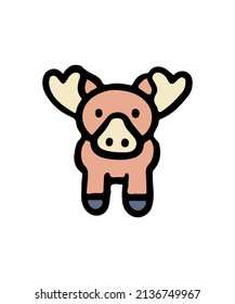 Simple and colored animal illustration