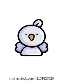 Simple and colored bird vector