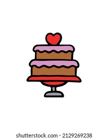 Simple and colored birthday cake