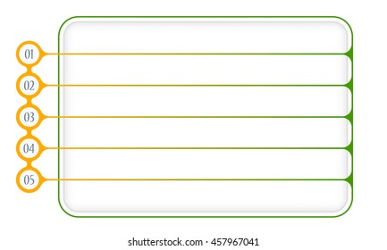 Simple colored boxes to fill your text and serial numbers