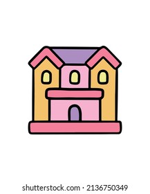 Simple and colored building illustration