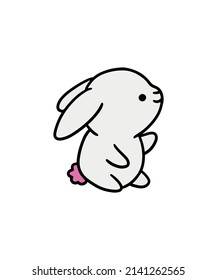 Simple and colored bunny illustration