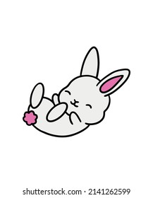 Simple and colored bunny illustration