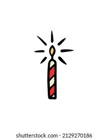 Simple and colored candle vector