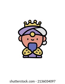 Simple and colored character illustration