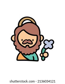 Simple and colored character illustration