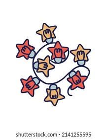 Simple and colored christmas illustration