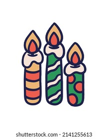 Simple and colored christmas illustration