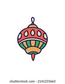 Ilustración de navidad simple y de colores