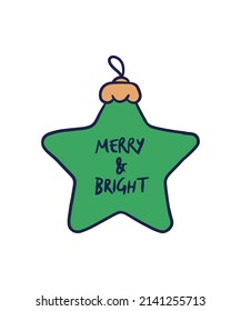 Simple and colored christmas illustration