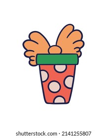 Simple and colored christmas illustration