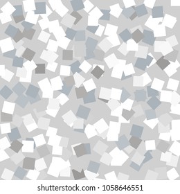 Simple colored confetti  vector illustration. Square pieces and fragments scattered  randomly. Dynamic Vector geometric background for decorations, paper packaging, textile  design, covers.
