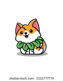 Simple and colored dog vector