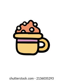 Simple and colored drink illustration