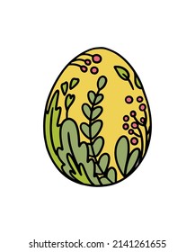 Simple and colored easter illustration