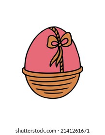 Simple and colored easter illustration