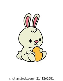Simple and colored easter illustration
