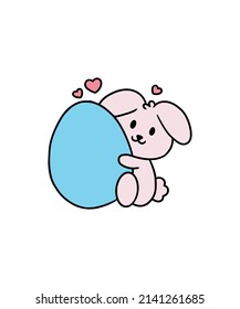 Simple and colored easter illustration