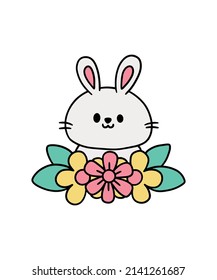 Simple and colored easter illustration