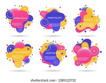 Simple colored futuristic shapes. Colors shape design elements for brand, organic color abstract vector graphics business collection