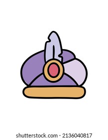 Ilustración de sombrero simple y de color
