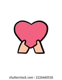 Simple and colored heart design