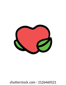 Diseño de corazón sencillo y colorido