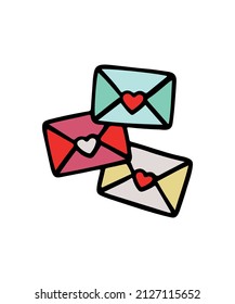 Simple and colored heart gift card