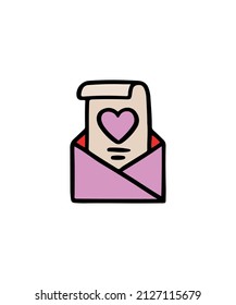 Simple and colored heart gift card