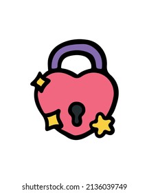 Simple and colored heart illustration