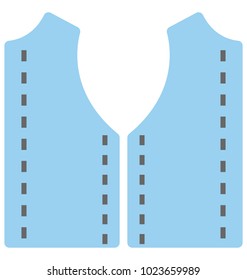 
Simple colored icon which is representing the cutted parts of a shirt.
