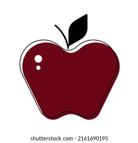 Simple colored illustration of fruit apple vector icon