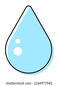 Simple colored illustration of water drop vector icon