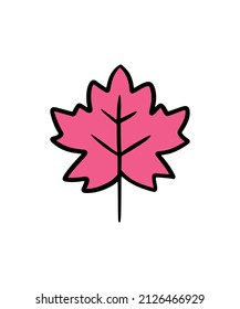 Simple and colored leaf vector