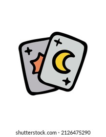 Simple and colored magic card 
