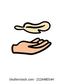 Simple and colored magic hand vector