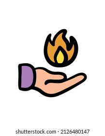 Simple and colored magic hand vector