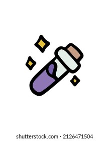 Simple and colored magic potion vector