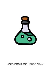 Simple and colored magic potion vector