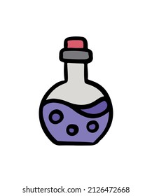 Simple and colored magic potion vector