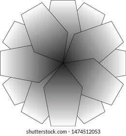 
simple colored mandala with black and white gradations. Can be used to complement other design elements