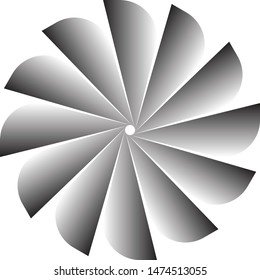 
simple colored mandala with black and white gradations. Can be used to complement other design elements
