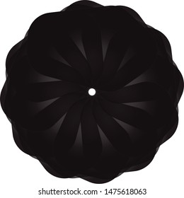 simple colored mandala with black and white gradations. Can be used to complement other design elements