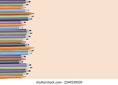 Simple Colored Pencils Background Vector