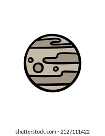 Simple and colored planet vector