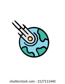 Simple and colored planet vector