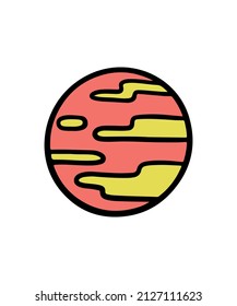 Simple and colored planet vector