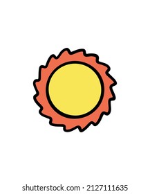 Simple and colored planet vector