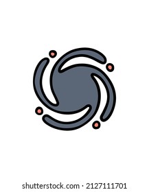 Simple and colored planet vector